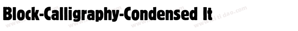 Block-Calligraphy-Condensed Italic字体转换